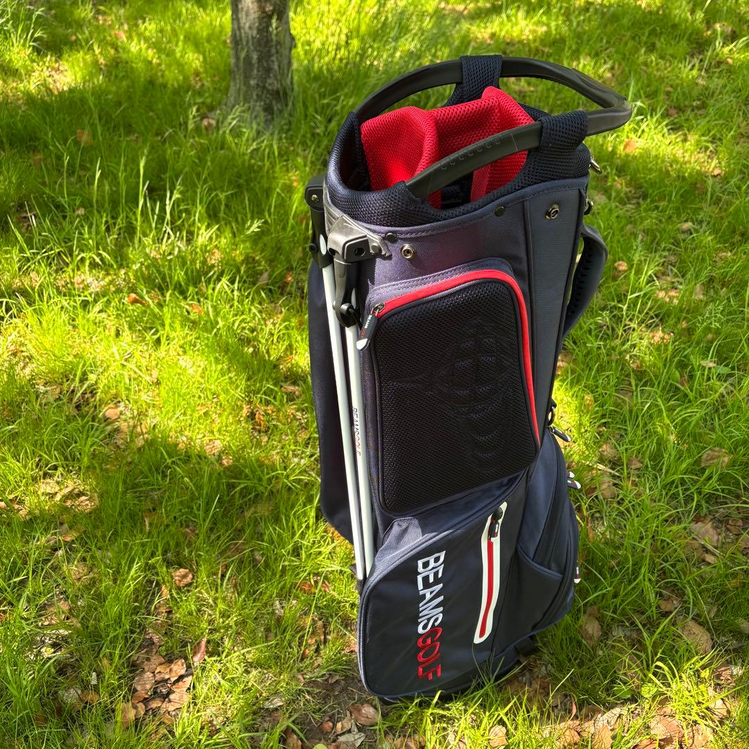 ビームス【BEAMS】スタンド式キャディーバッグ 《ネイビー色》