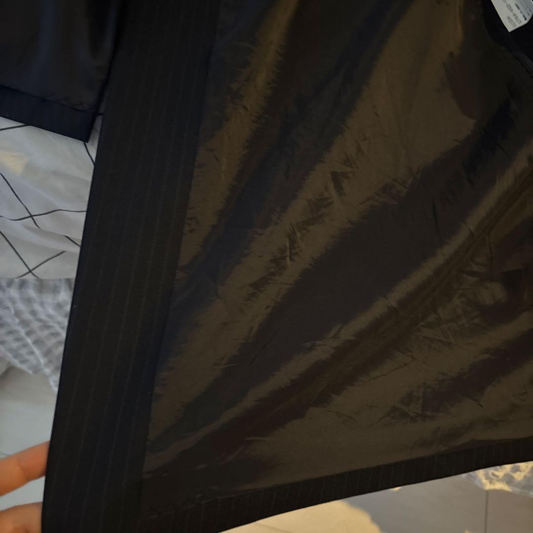 UJOH ストライプロングベスト ネイビー STUDIOUS別注