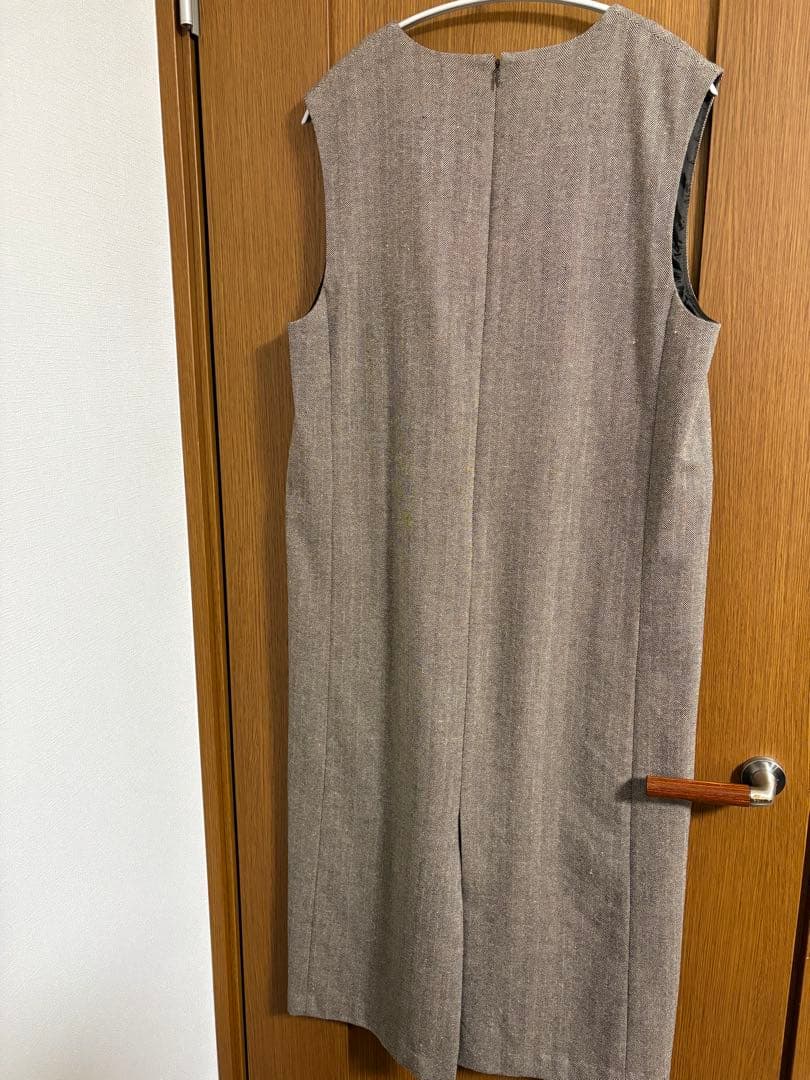 カラーネップツイードワンピ　38 ブラウン