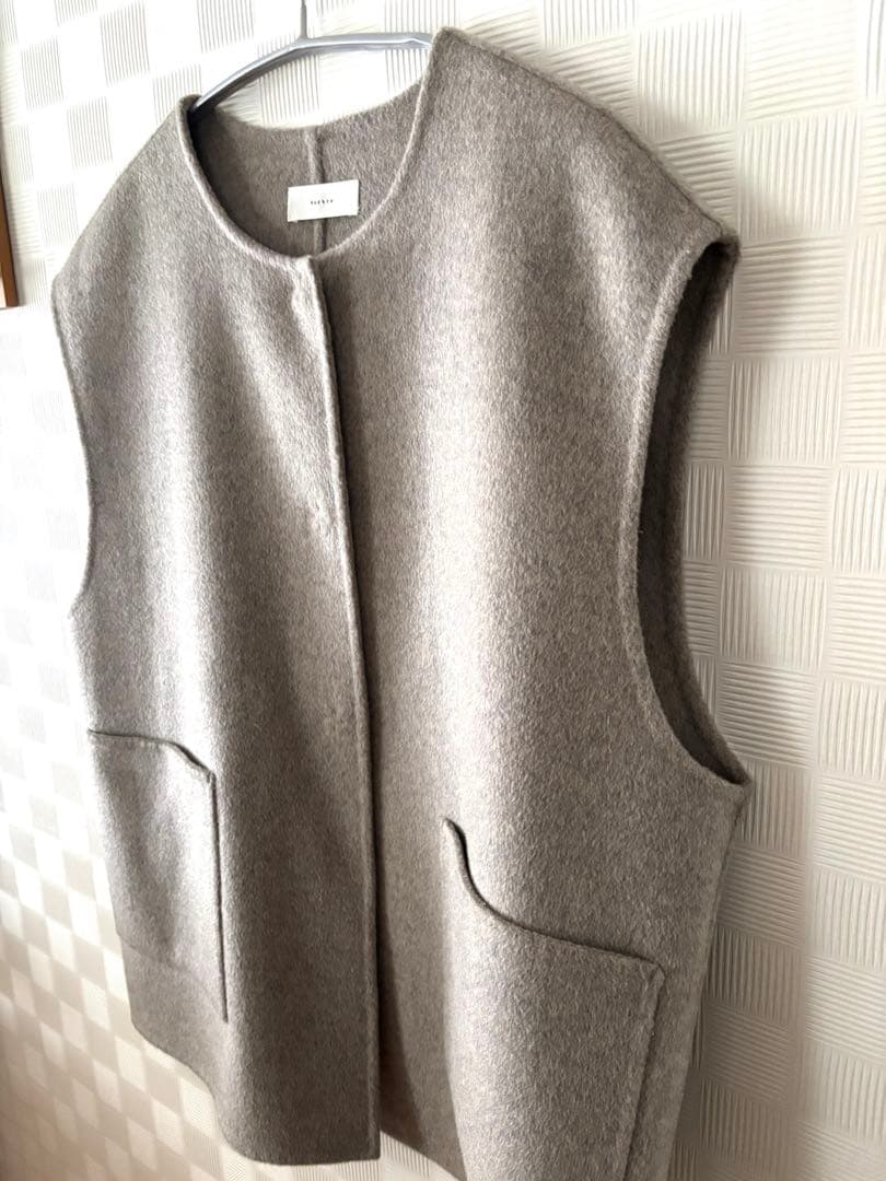 かぐれ　ウールリバーベスト　グレージュ　極美品　最終価格