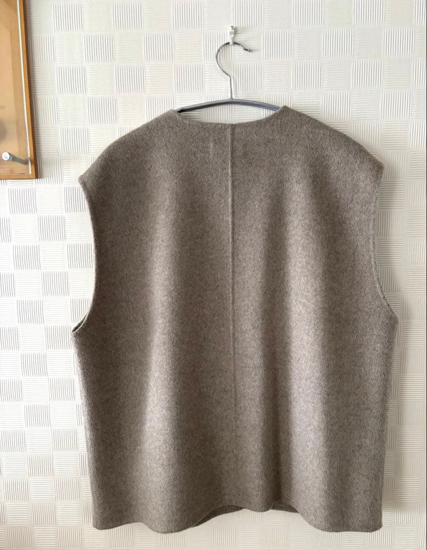 かぐれ　ウールリバーベスト　グレージュ　極美品　最終価格
