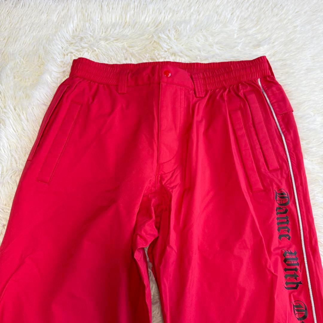 【ダンスウィズドラゴン】美品 レインウェア レッド 上下 Mサイズ メンズ