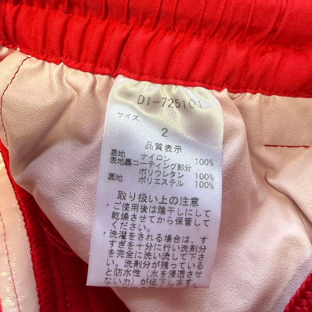 【ダンスウィズドラゴン】美品 レインウェア レッド 上下 Mサイズ メンズ