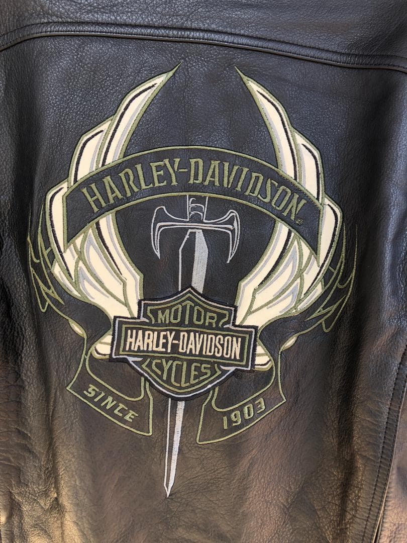 新品 Harley-Davidsonフード付きライダースレザージャケット M