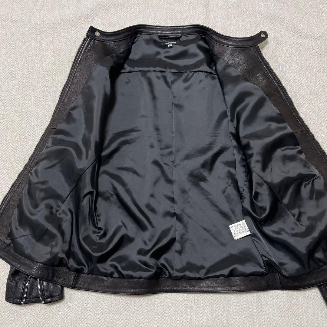 極美品 FREAK'S STORE ゴートレザー ライダース レザージャケット