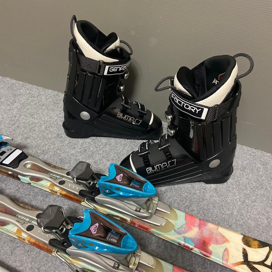 ★ 美品★メンテ済　大人スキーセット 板ROXY 162cm ブーツ26cm