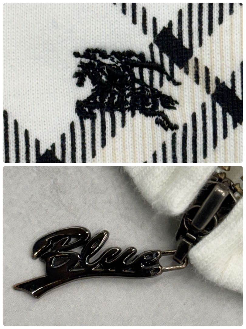 バーバリーブルーレーベル ジップパーカー　フード付　ノバチェック　ジャケット