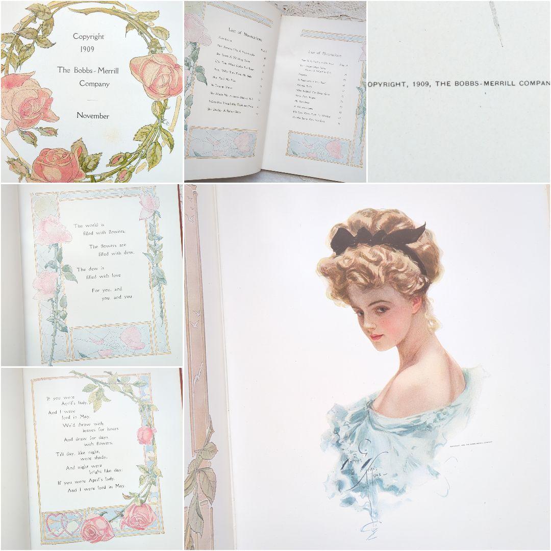 稀少1909年アンティーク 洋書 画集 絵本 児童書 ヴィクトリアン ヴンテージ