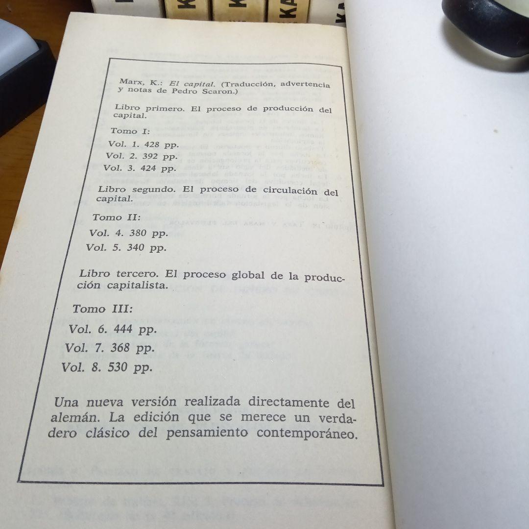 EL CAPITAL カール・マルクス　スペイン語版　資本論〔全３巻８分冊揃〕