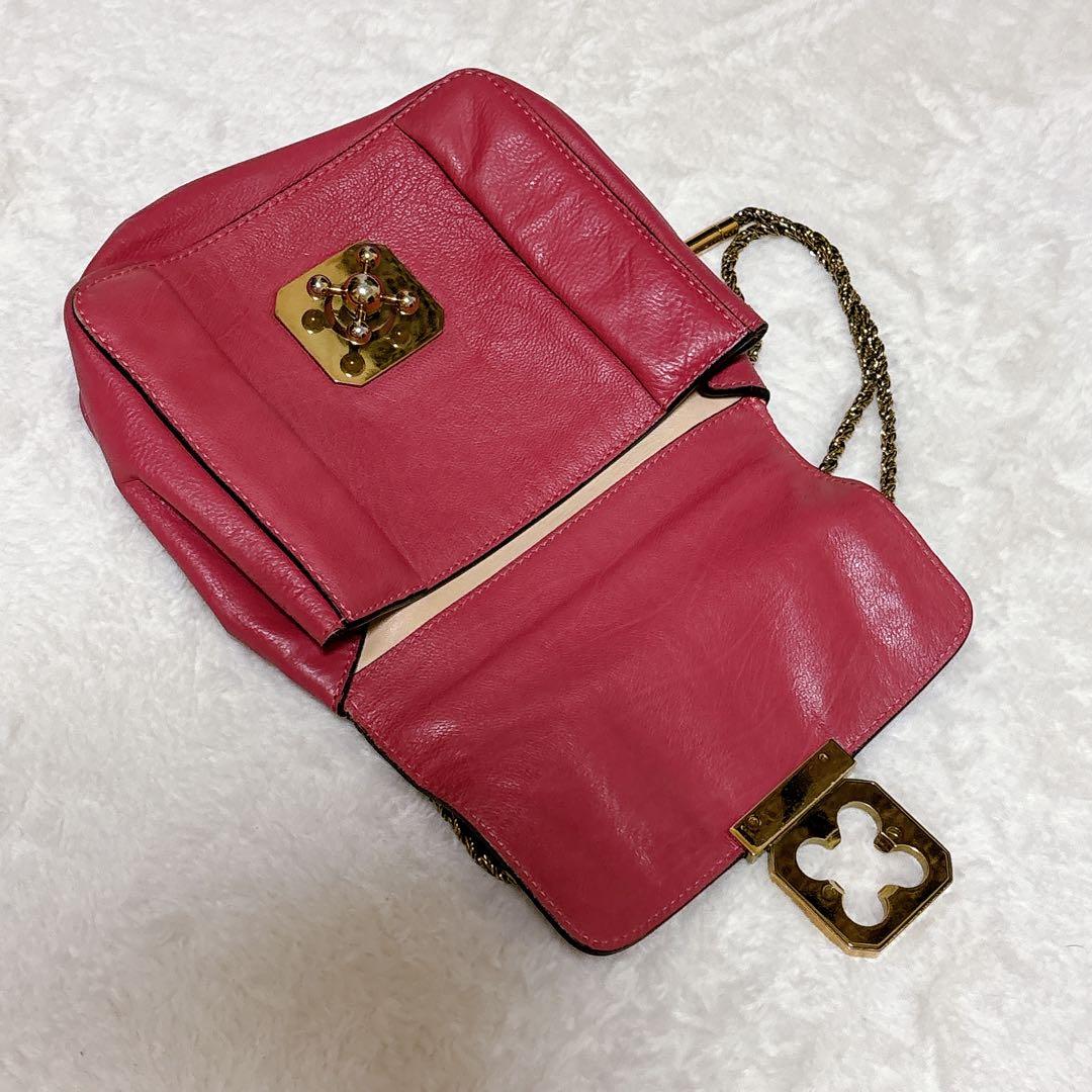 Chloe（クロエ） エルシー チェーンショルダーバッグ ピンク