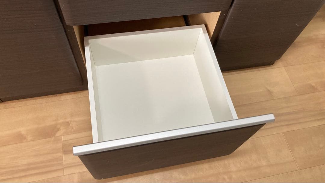 【美品】全国送料無料！ニトリ120サイズ木製キッチン収納棚ダークブラウン