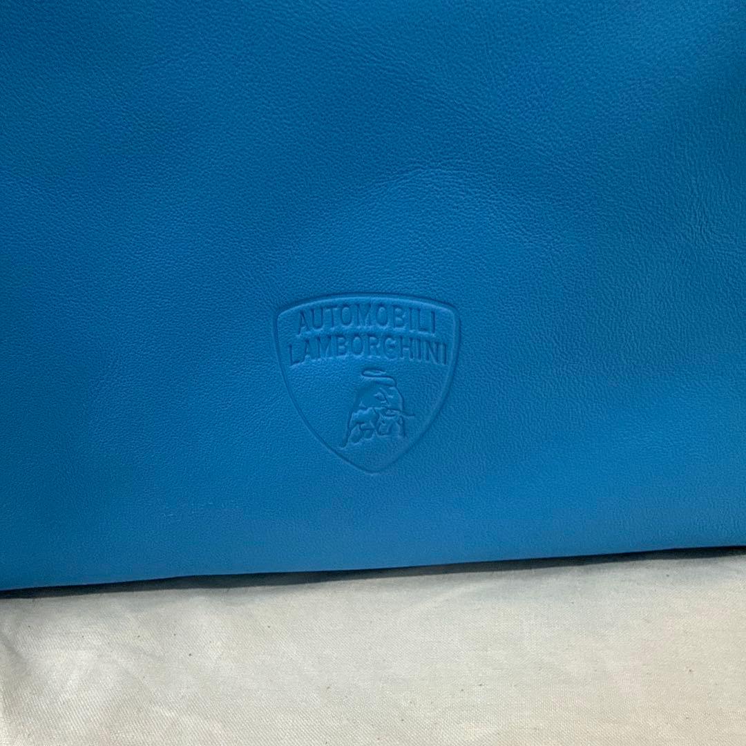 ランボルギーニ　レザーポーチ　水色