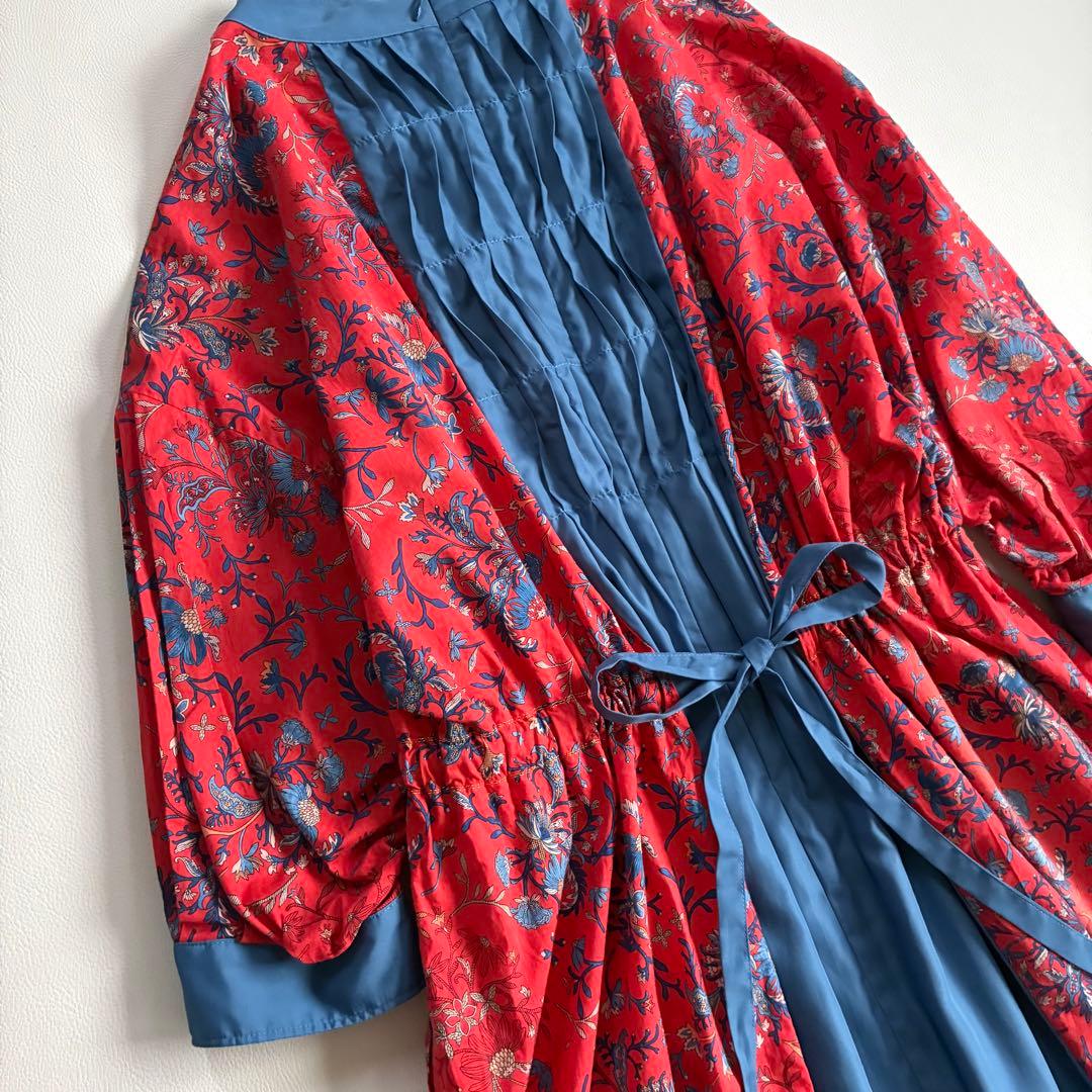 ◆美品◆2.7万◆フラボア◆ヴィスローロングワンピース◆ペイズリー◆オレンジ◆