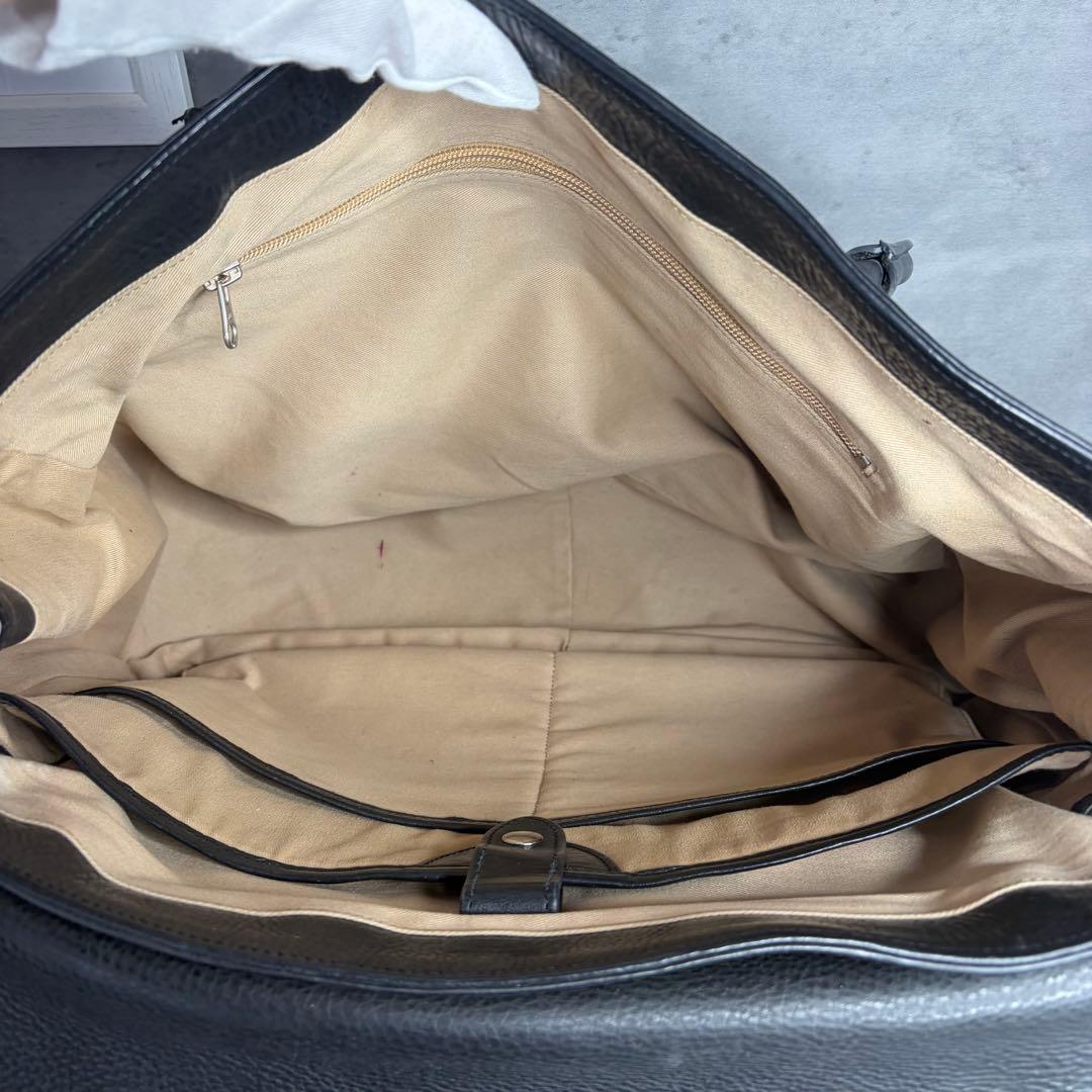 ブースターズ レザー フラップ トートバッグ ビジネスバッグ 肩掛け 本革 黒