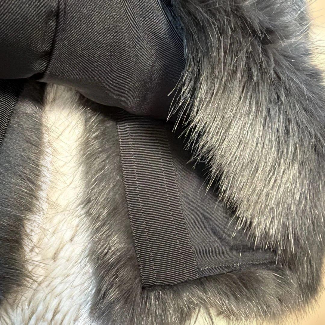 23区Vingt-trois♡【size38】グレー ファー ベスト