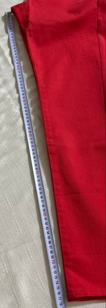 パーリーゲイツ☆新品タグ付☆レディース２　ロングパンツパワフルコットンスレッチ赤