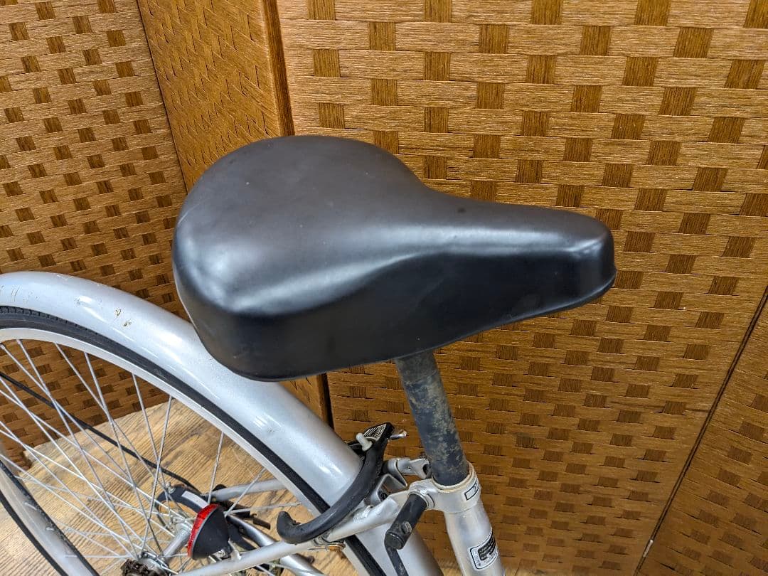 U083 普通自転車　27インチ シルバー　シンプルタイプ