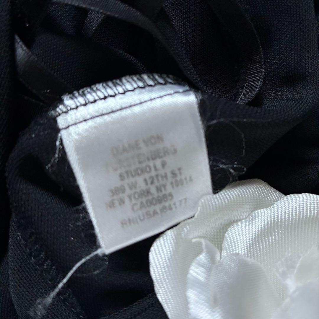 ダイアンフォンファステンバーグ　ラップ　ジャージー　ワンピース　２　黒　M