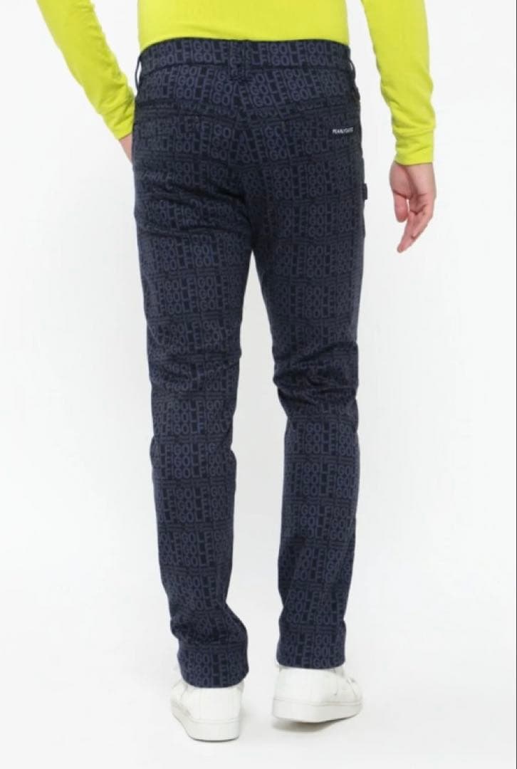 新品 パーリーゲイツ コットンストレッチカルゼ表ピーチパンツ(6)サイズLL/紺