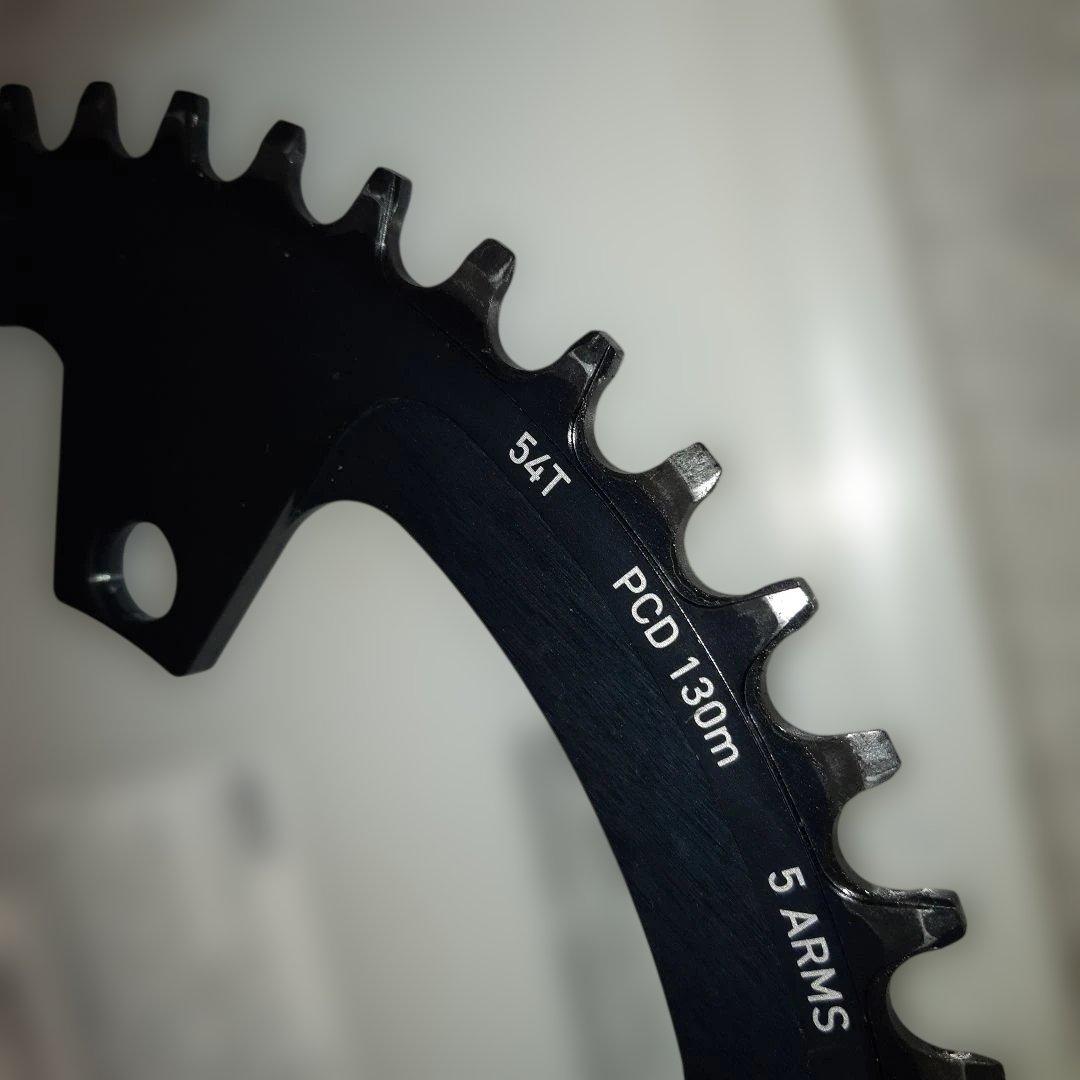 【美品】メローズユナイテッドピースキーパー チェーンリング54Tピューターグレイ