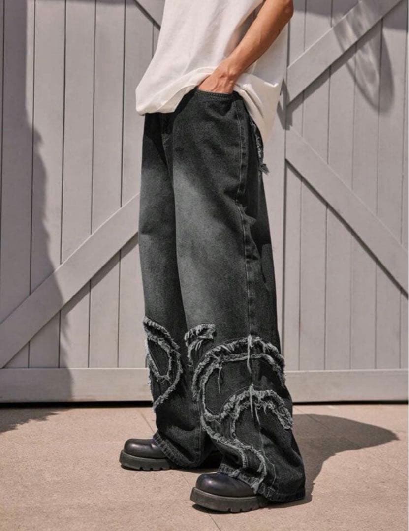 デニムパンツ 黒Y2K BigBoy thugclub jaded london