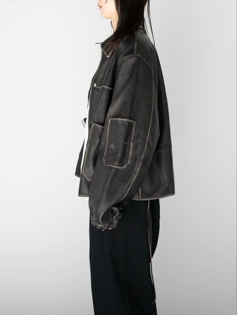 barbell object x Attic 別注 ゴートレザーカバーオール