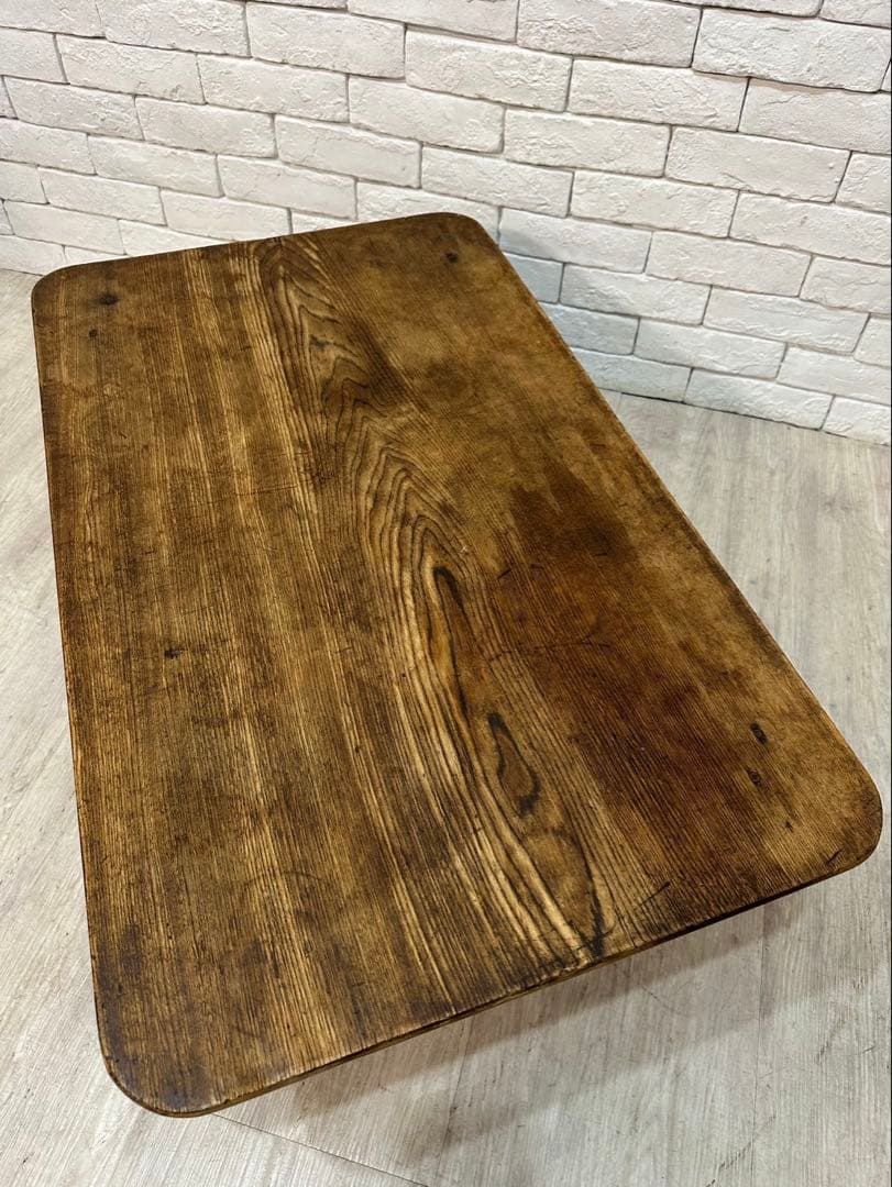 【m 】八王子まで送料無料　折りたたみテーブル　木製　年代物