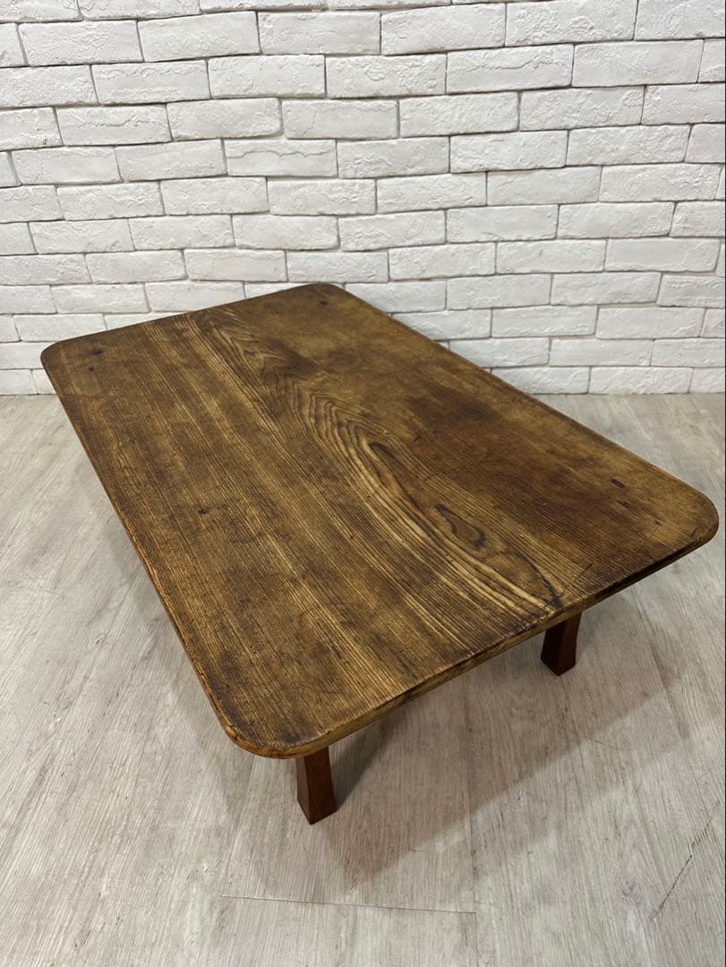 【m 】八王子まで送料無料　折りたたみテーブル　木製　年代物