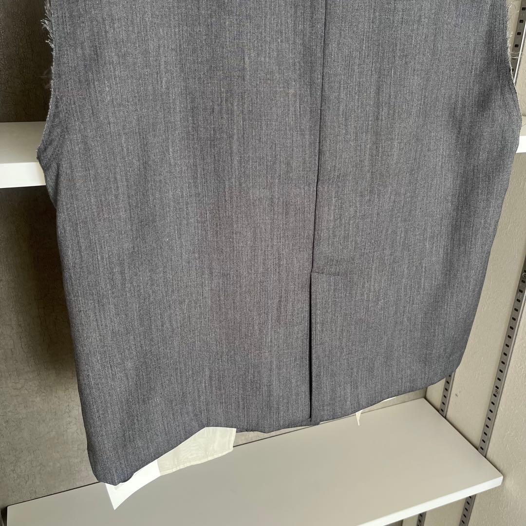 anuke カットオフツイルベスト　グレー　ジレ　トップス　ノースリーブ　36