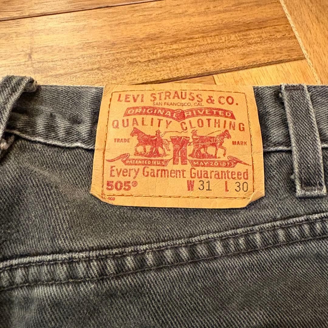 90s LEVI'S 505 ブラックデニム リーバイス 501 W31 後染