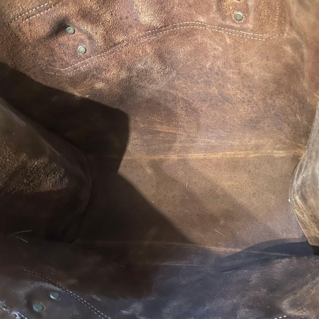 80s〜　GOKEYS ゴーキーズ レザー トートバッグ 大容量 ブラウン