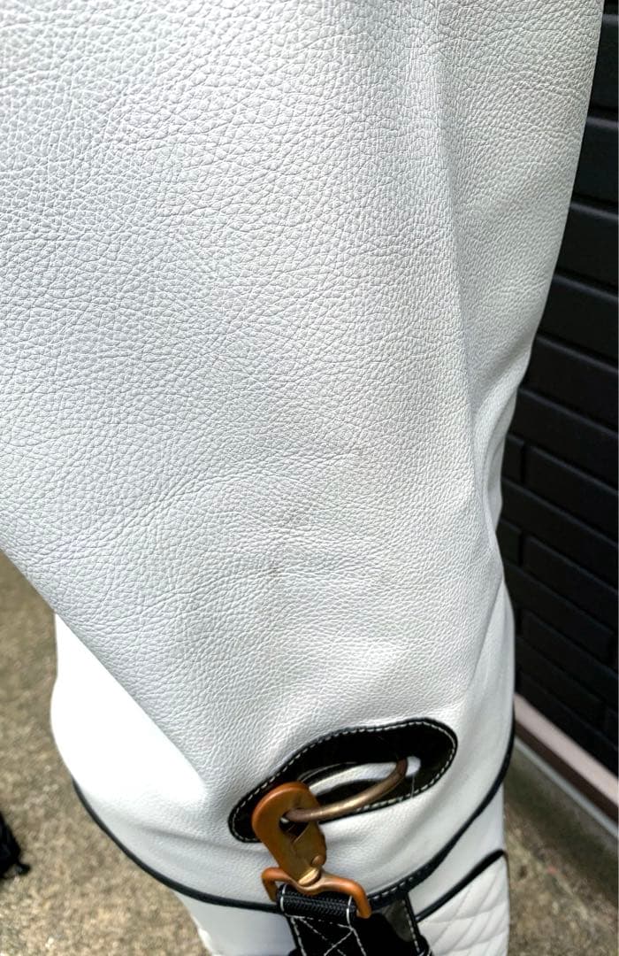 BELDING キャディバッグ　レディース　革　白　ゴルフバッグ　ゴルフ　高級