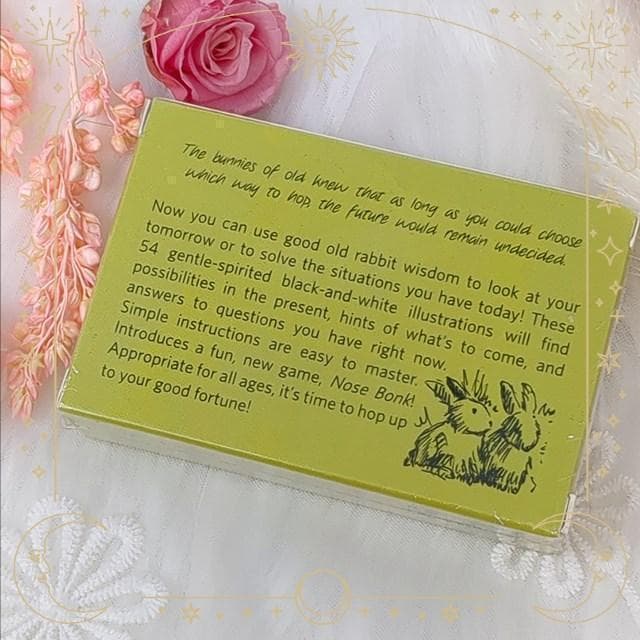 【正規品オラクルカード】シンプルな手描き線画イラストが可愛いうさぎの知恵のデッキ
