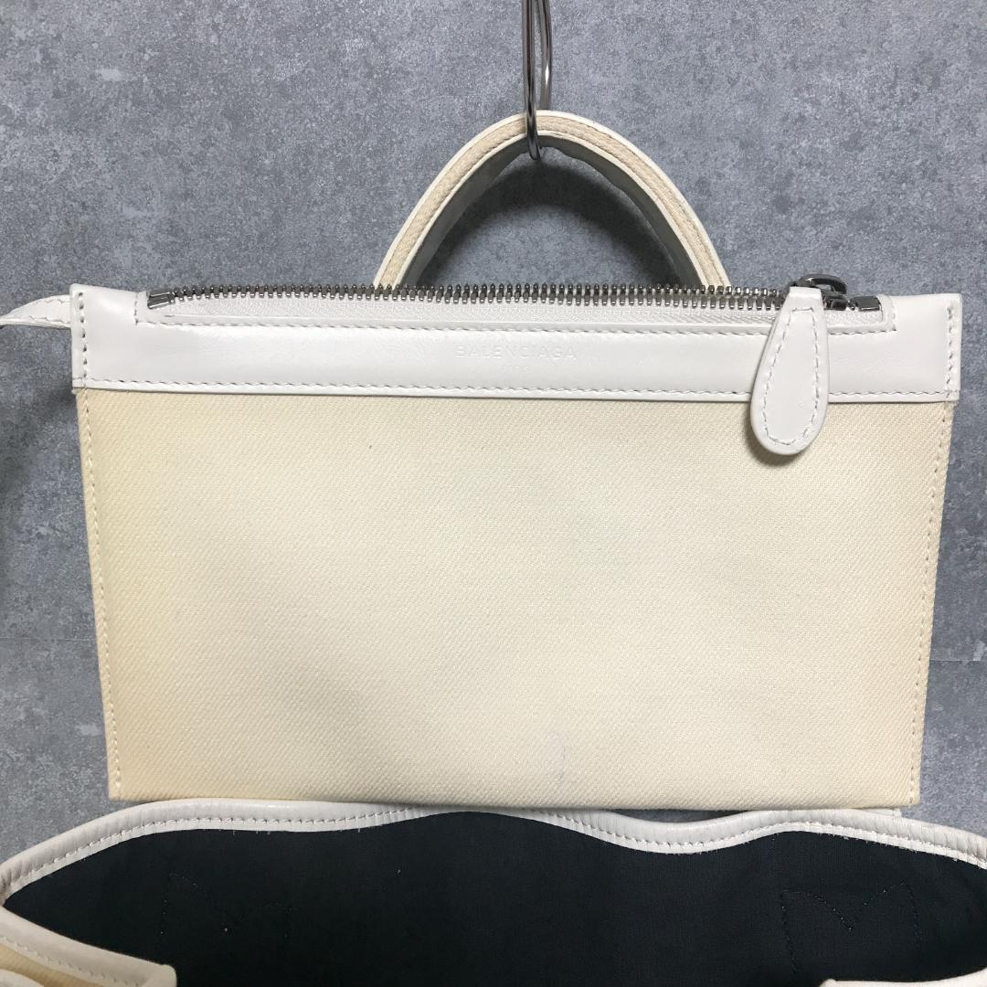 BALENCIAGA ハンドバッグ 339933 ネイビーカバス ポーチ付き