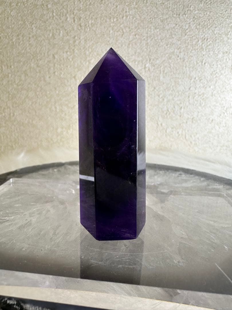 極美品 ボリビア産アメトリン ポイント 高発色 ファントム バイカラー水晶450