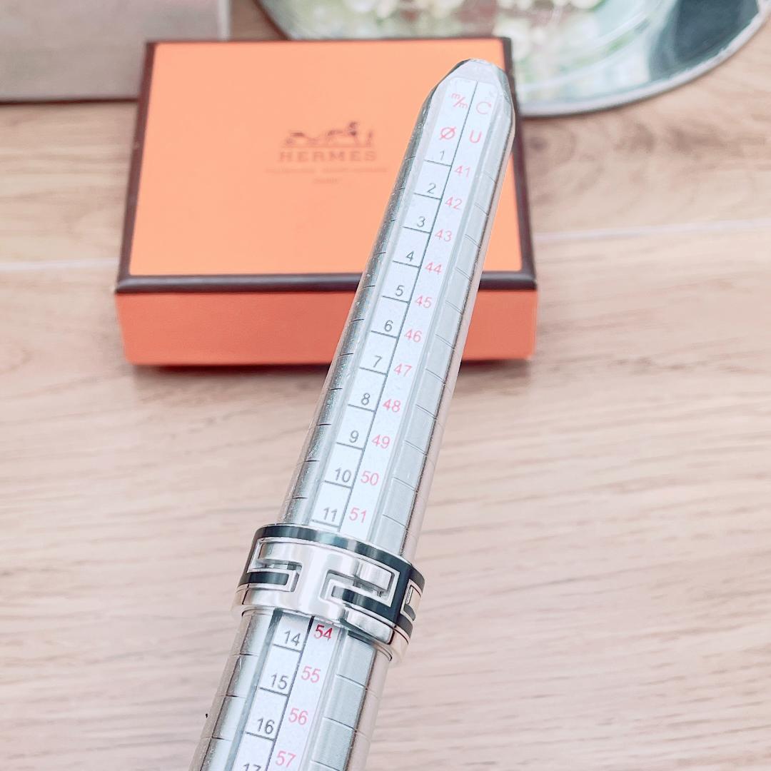 ◇エルメス◇新品仕上済 ムーブ ムーヴアッシュ リング ブラック 925 13号