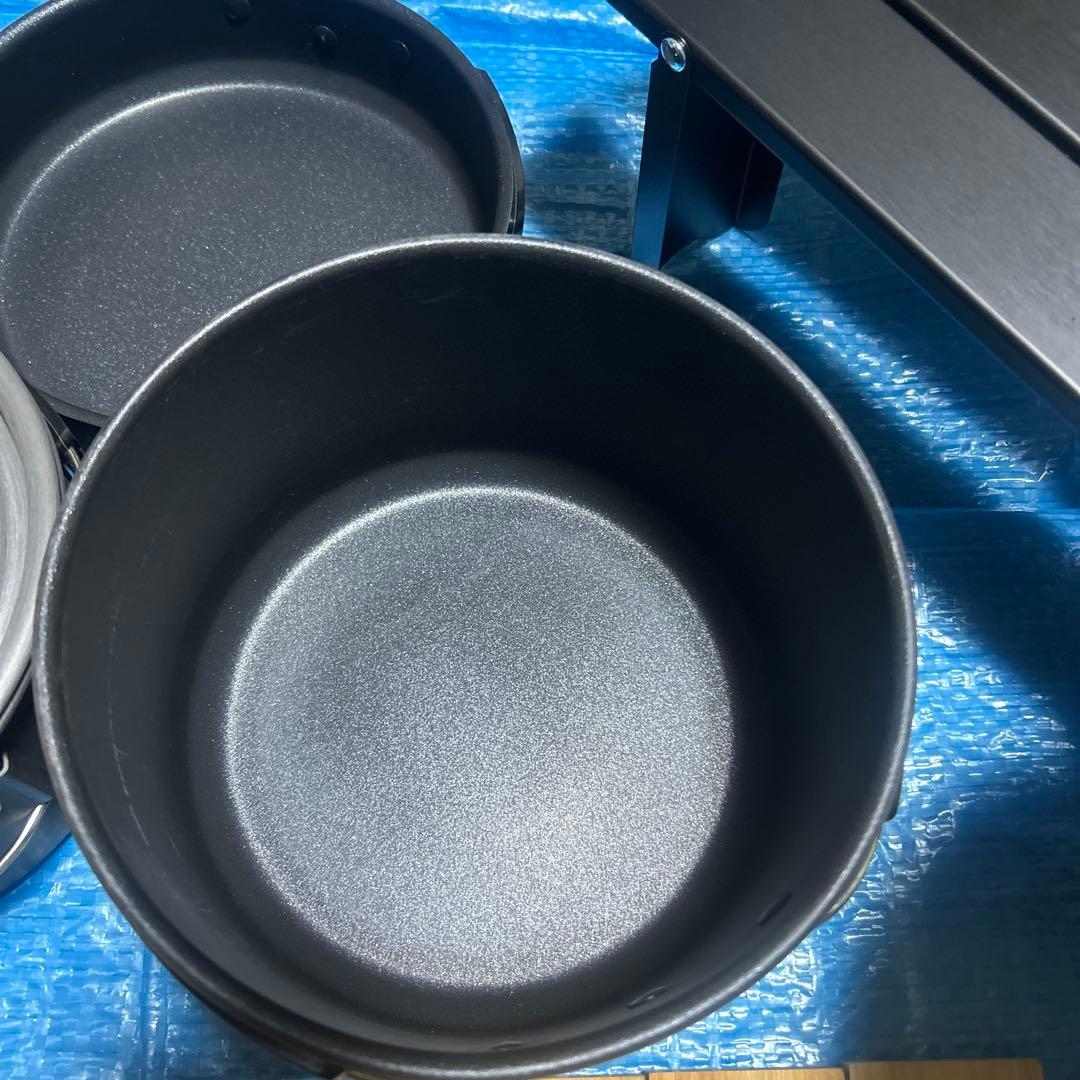 ロゴス　キャプテンスタッグ　鍋　3点　まな板　机　⭐️5点　⭐️新品　キャンプセット