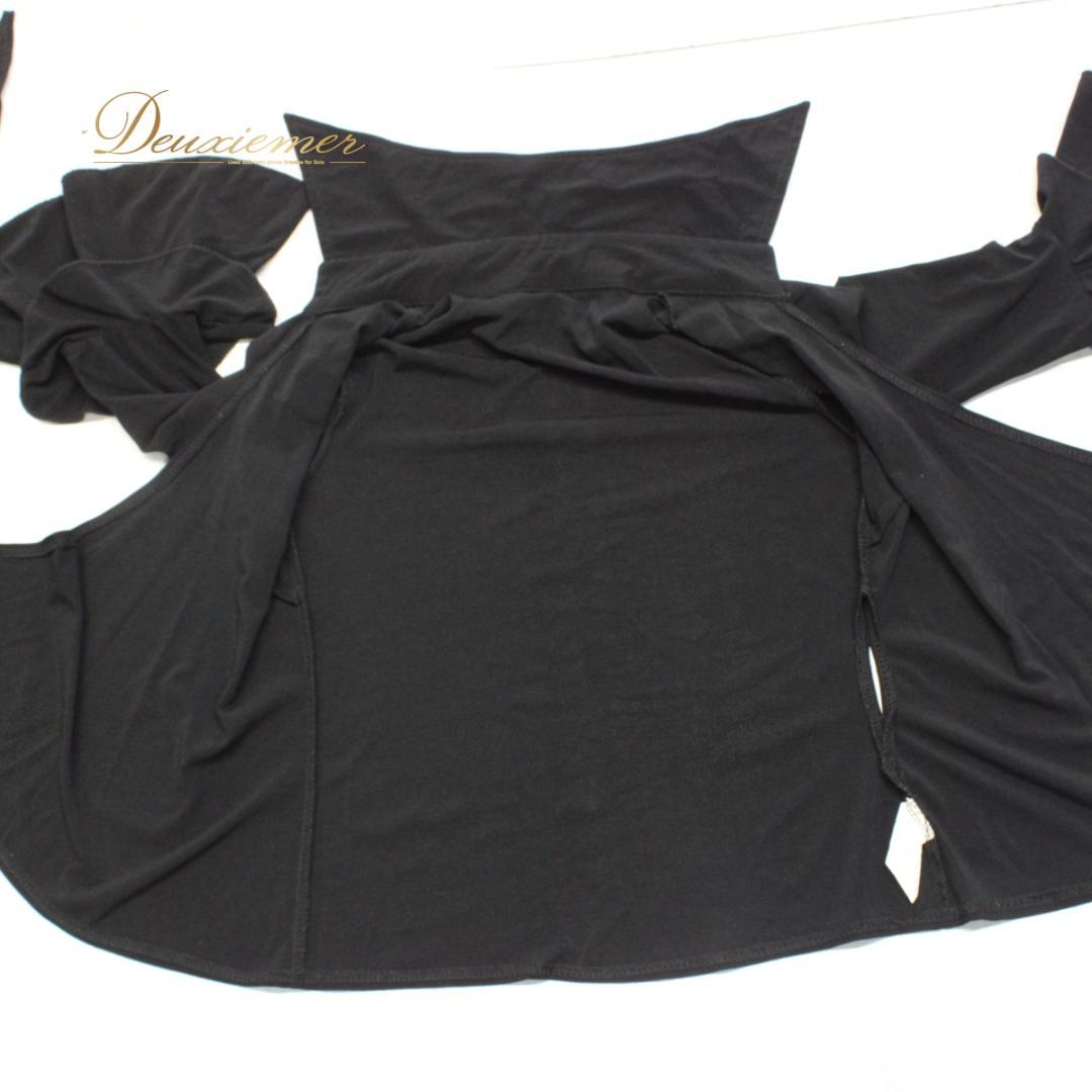 【美品 フラメンコ衣装】ブラック ICHIOKU ブラウス トップス 黒 リボン