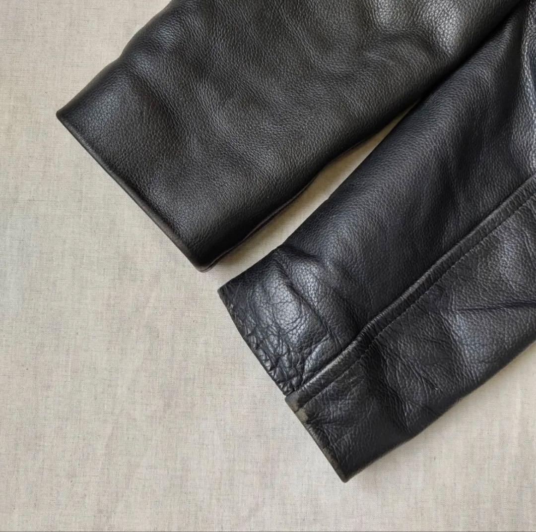 【期間限定格安セール中】レザージャケット ブラック 8'90s フランス軍 希少