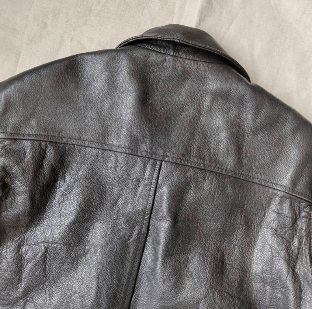 【期間限定格安セール中】レザージャケット ブラック 8'90s フランス軍 希少