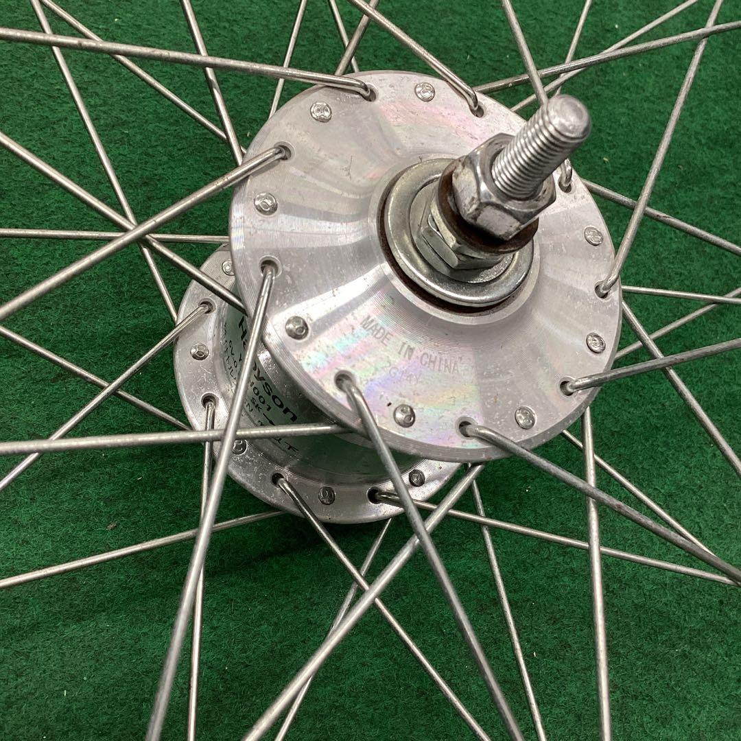 アルミリム　前輪　700x42C　タイヤ付 ハブダイナモ　フロント　J2端子