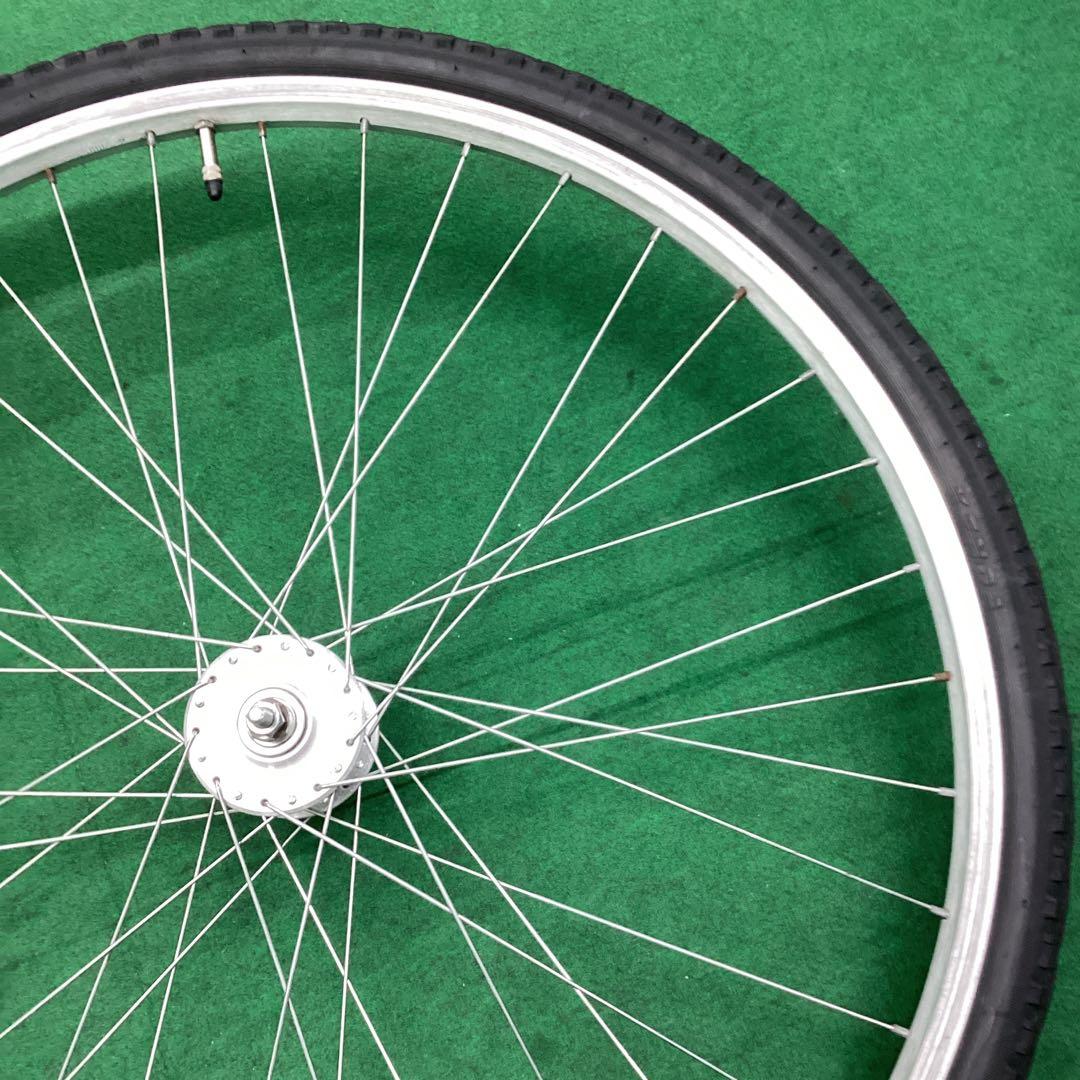 アルミリム　前輪　700x42C　タイヤ付 ハブダイナモ　フロント　J2端子