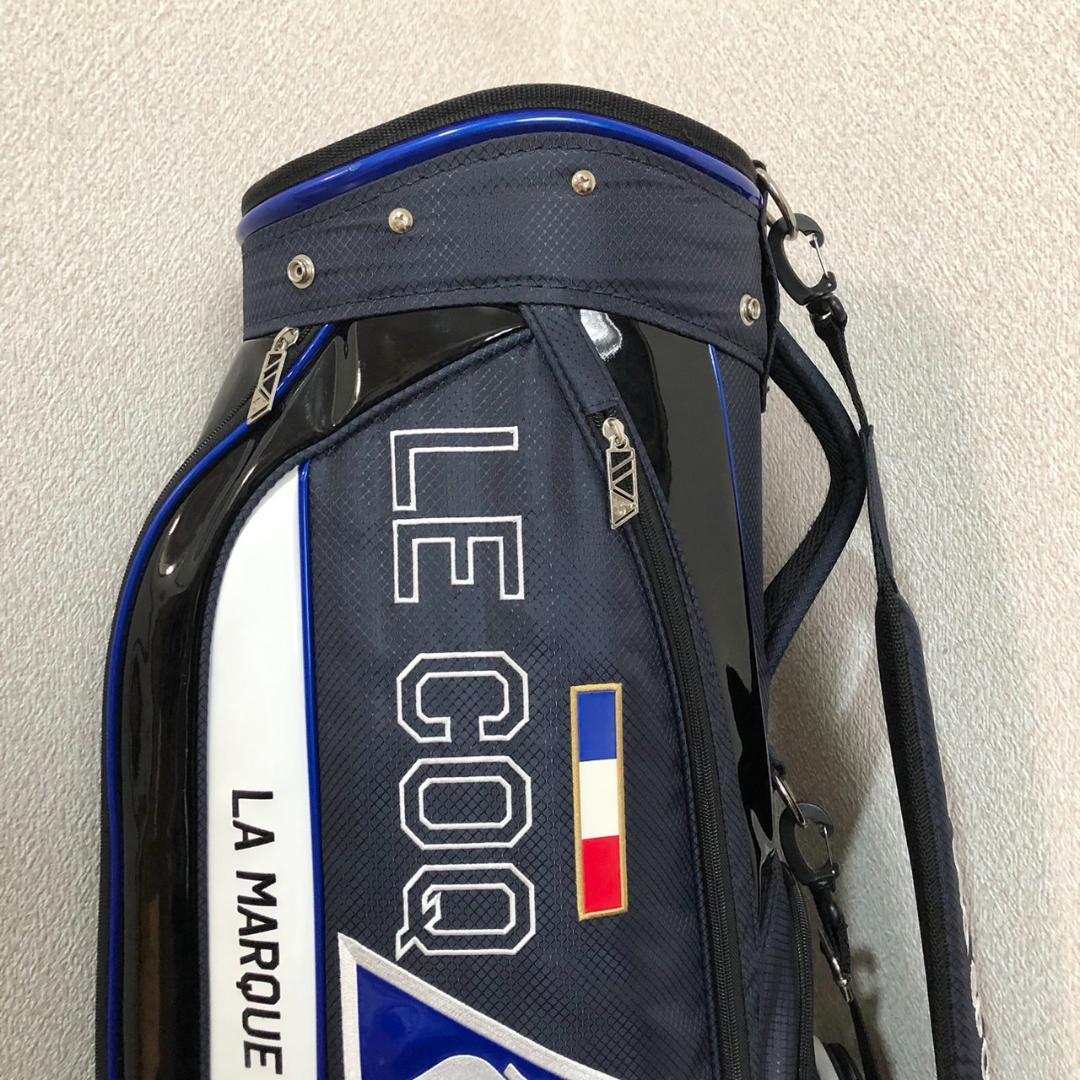 【美品】 ルコックスポルティフ キャディバッグ カート型 6分割 ネイビー