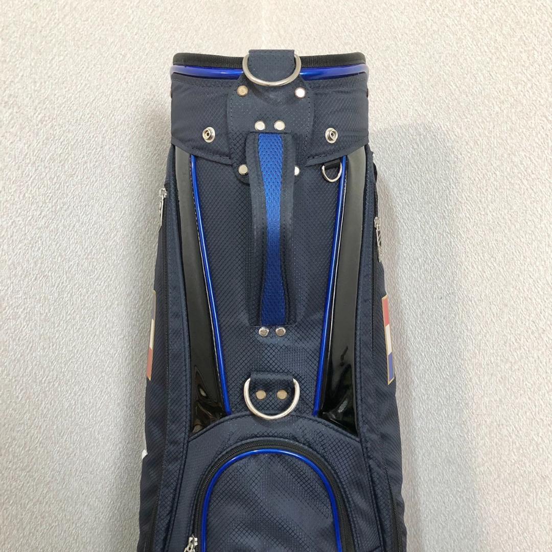 【美品】 ルコックスポルティフ キャディバッグ カート型 6分割 ネイビー