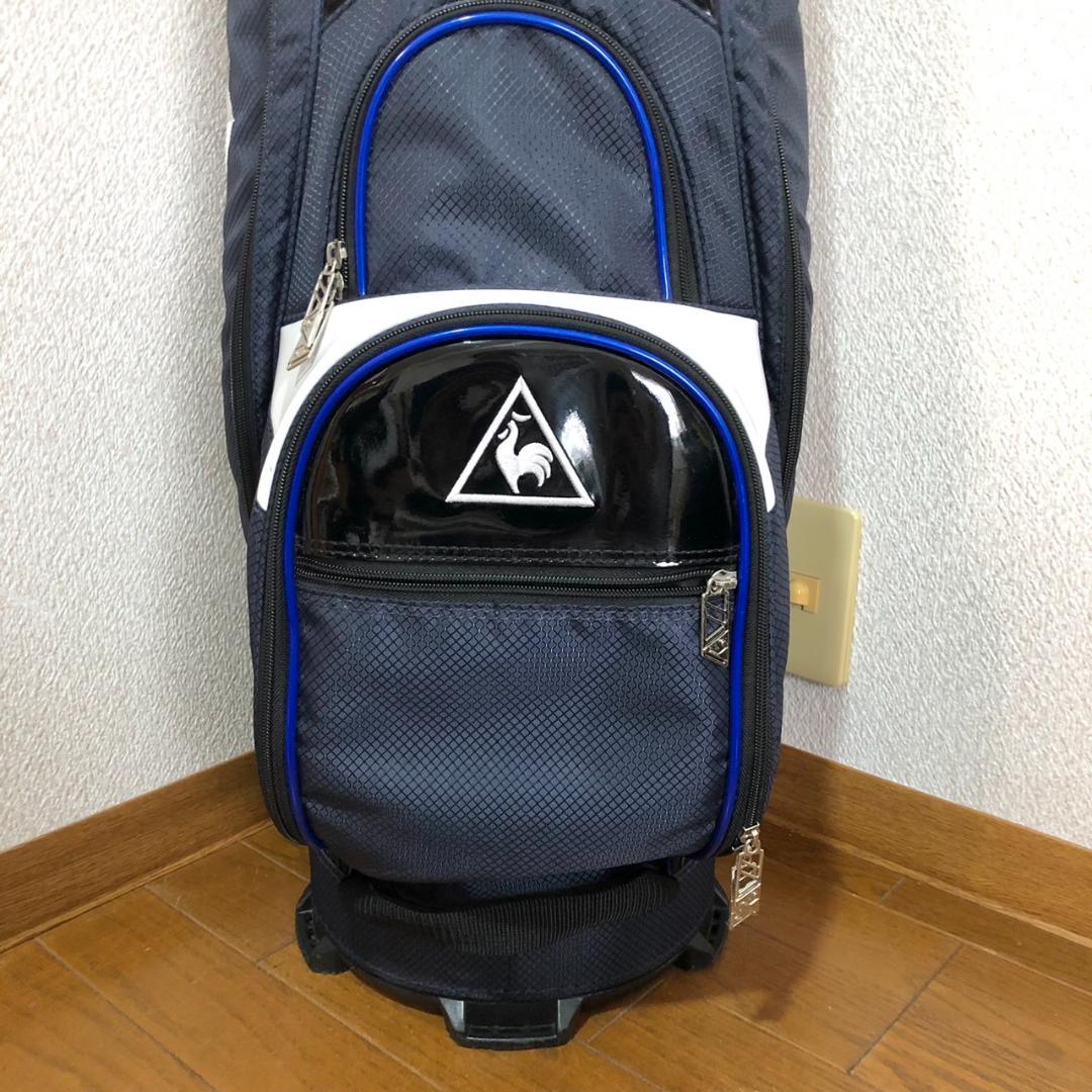 【美品】 ルコックスポルティフ キャディバッグ カート型 6分割 ネイビー