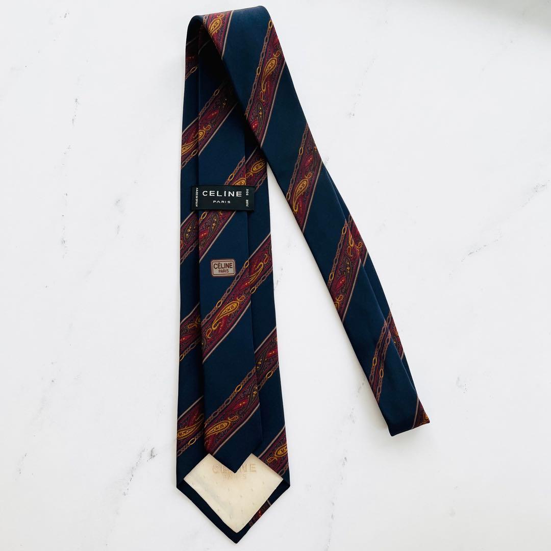 美品　CELINE ネクタイ　ブランド　ビジネス　高級感　おしゃれ　ハイブランド