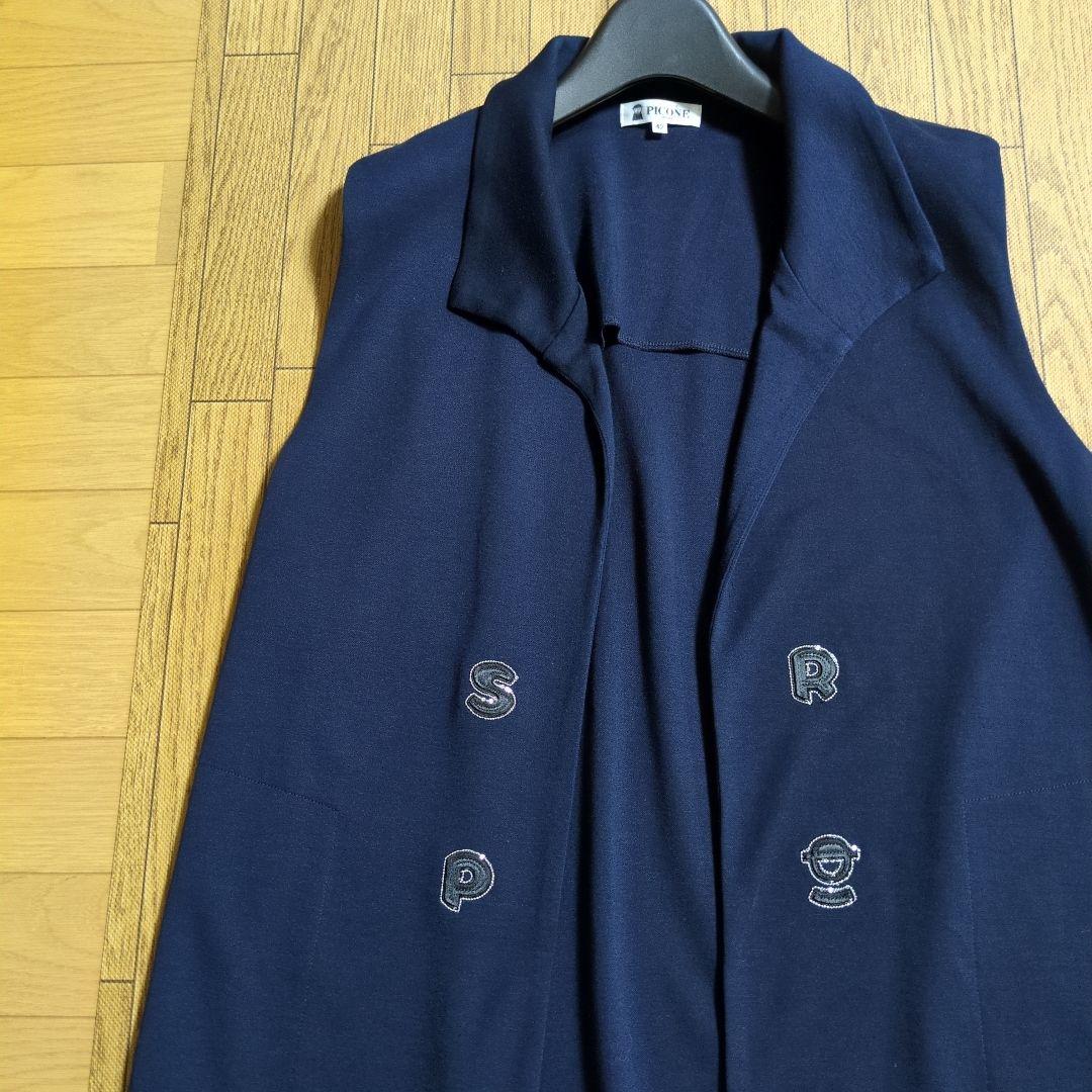 ピッコーネ　ロングジレ　ベスト　スパンコール