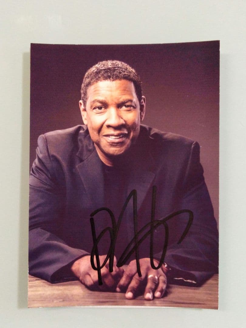 デンゼル・ワシントン直筆サイン入り2Lサイズ写真‥イコライザー
