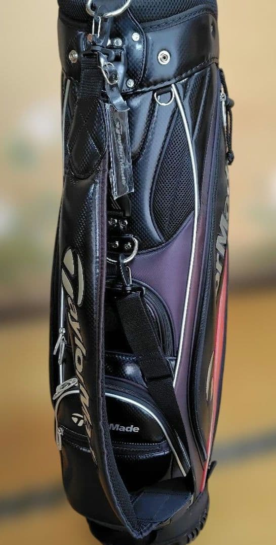 【TaylorMade】キャディバッグ ブラック×レッド　中古良品