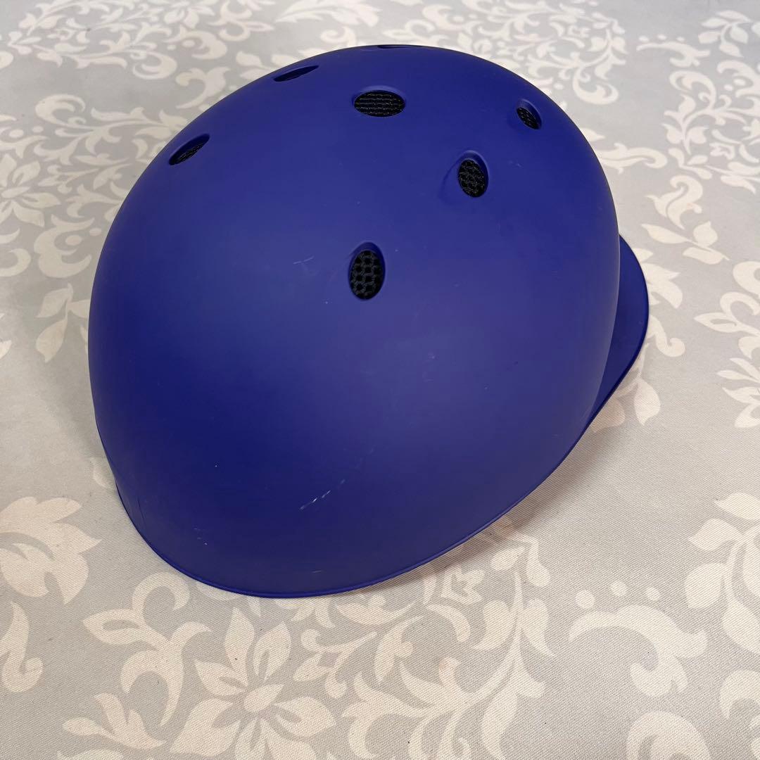 ミズノ 硬式用 つば付きキャッチャーヘルメット つや消しブルー　Oサイズ